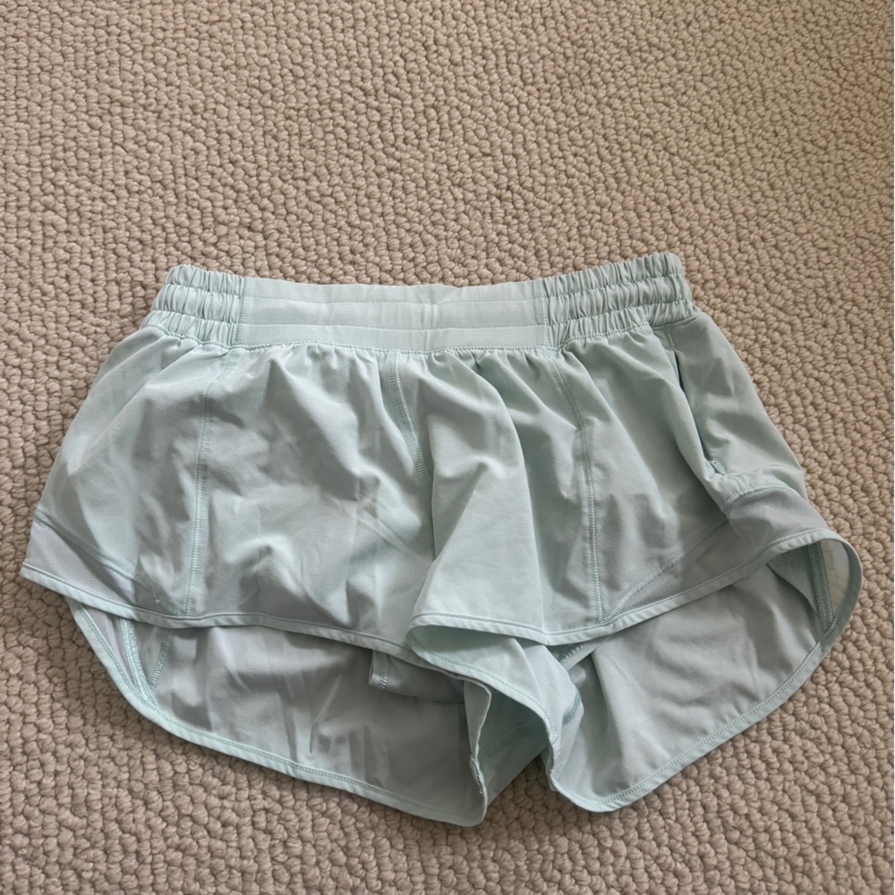 lululemon athletica Light Mint Green Athletic Shorts